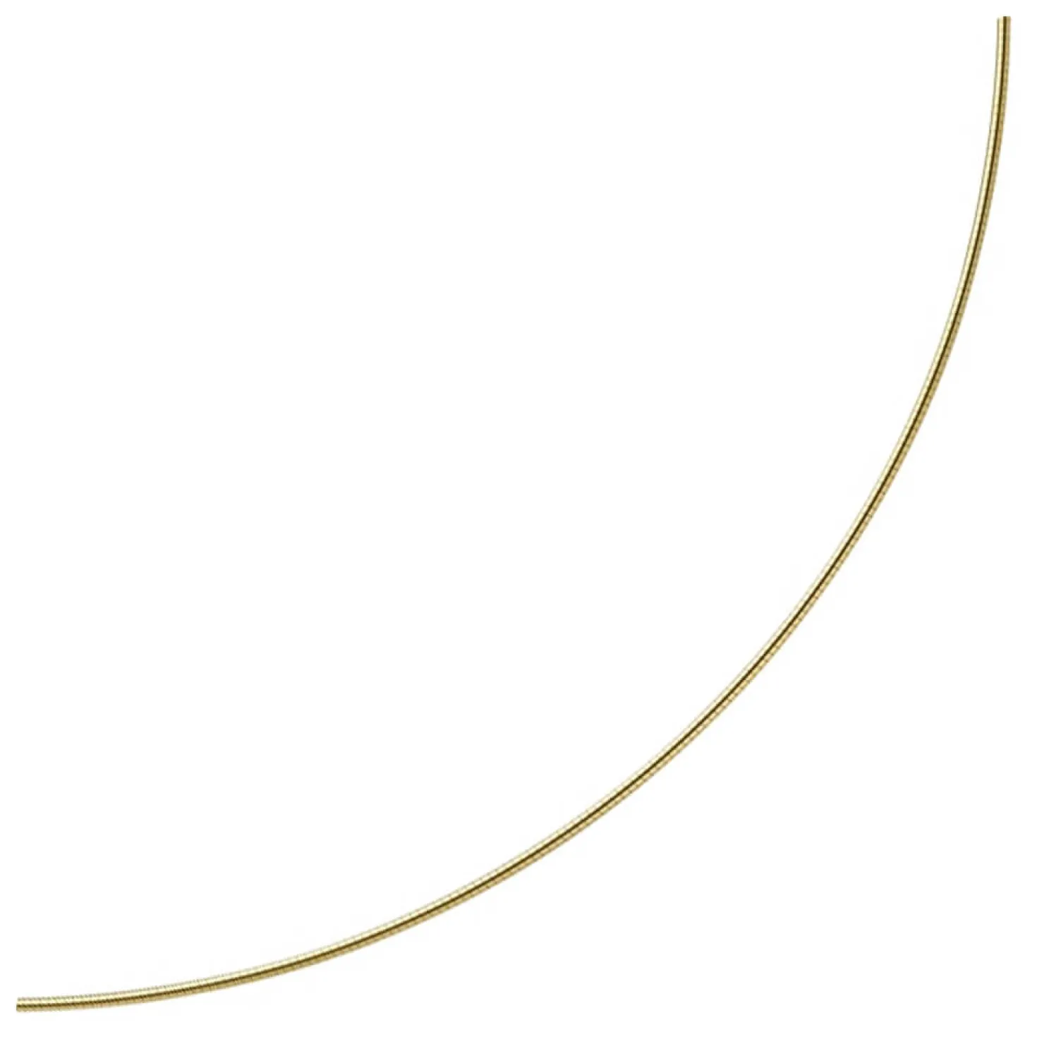 1,2mm Halsreif Omegareif Omegakette Collier 750 Gold Gelbgold, rund, 50cm