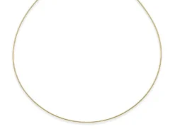 1,2mm Halsreif Omegareif Omegakette Collier 750 Gold Gelbgold, rund, 50cm