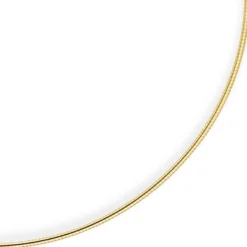 1,6mm Halsreif Omegareif Omegakette, 585 Gold Gelbgold, Goldkette, 50cm