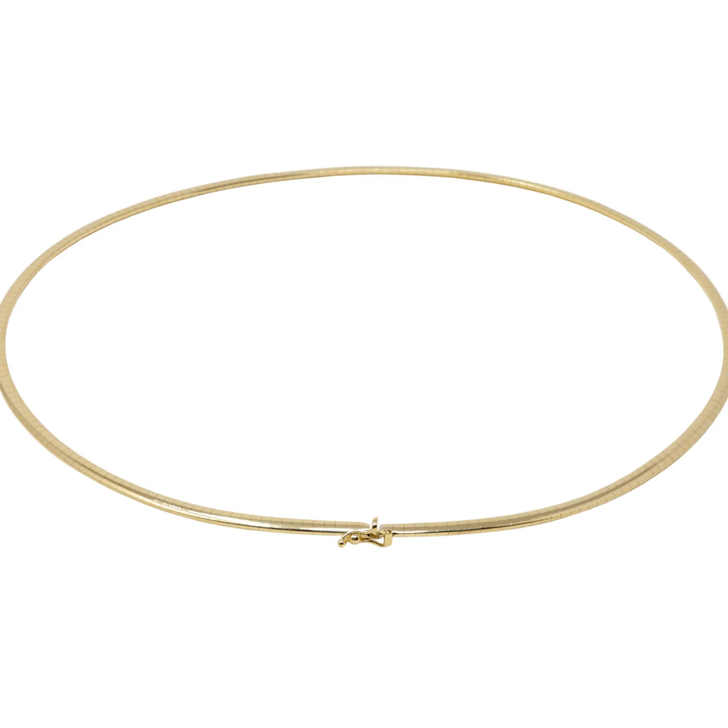 3mm Halsreif Omegareif Omegakette, 585 Gold Gelbgold, Goldkette, 45cm