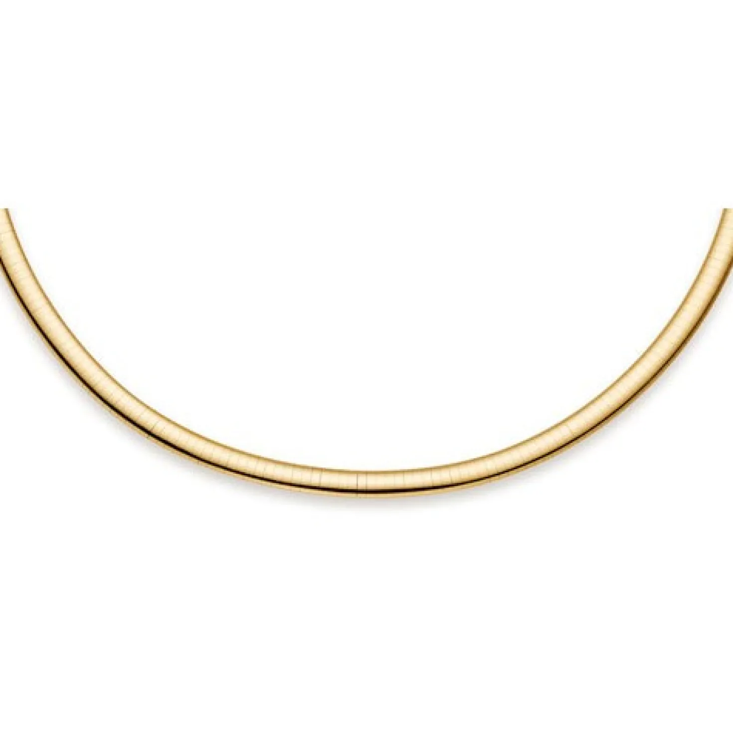 6mm Halsreif Omegareif Omegakette, 585 Gold Gelbgold, Goldkette, 42cm