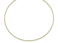 1,6mm Halsreif Omegareif Omegakette, 750 Gold Gelbgold, Goldkette, 45cm