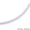 3mm Halsreif Omegareif Omegakette flach 750 Gold Weißgold Goldkette 50cm