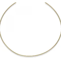 1,5mm Halsreif Omegareif Omegakette Collier 750 Gold Gelbgold 45cm abschraubbar