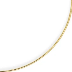 1,6mm Halsreif Omegareif Omegakette, 585 Gold Gelbgold, Goldkette, 42cm