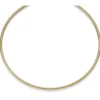 2,5mm Halsreif Omegareif rund Kette Halskette Collier aus 585 Gold Gelbgold 42cm