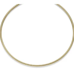 2,5mm Halsreif Omegareif rund Kette Halskette Collier aus 750 Gold Gelbgold 45cm