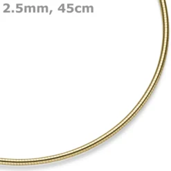 2,5mm Halsreif Omegareif rund Kette Halskette Collier aus 585 Gold Gelbgold 45cm