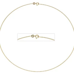 1,1mm Halsreif Omegareif 925 Silber gelbgold vergoldet 45cm Halsschmuck Damen