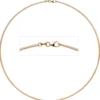1,8mm Halsreif Reif Collier 14Kt 585 Gold Rotgold, 45cm