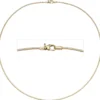 1,1mm Halsreif Reif Kette rund, 585 Gold Gelbgold, 50cm