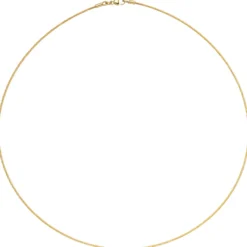 1.1mm Halsreif Reif Kette rund, 750 Gold Gelbgold, 50cm