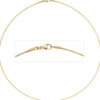 1.1mm Halsreif Reif Kette rund, 750 Gold Gelbgold, 45cm