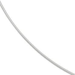 1.2mm Halsreif Reif Kette rund, 585 Weißgold Gold, 42cm