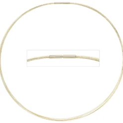 1,4mm Halsreif 5-reihige Halskette aus 585 Gold Gelbgold Halsschmuck, 42cm