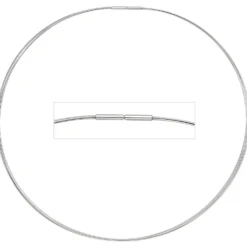 1,3mm Halsreif 5-reihige Halskette aus Edelstahl Edelstahlkette Halsschmuck 50cm