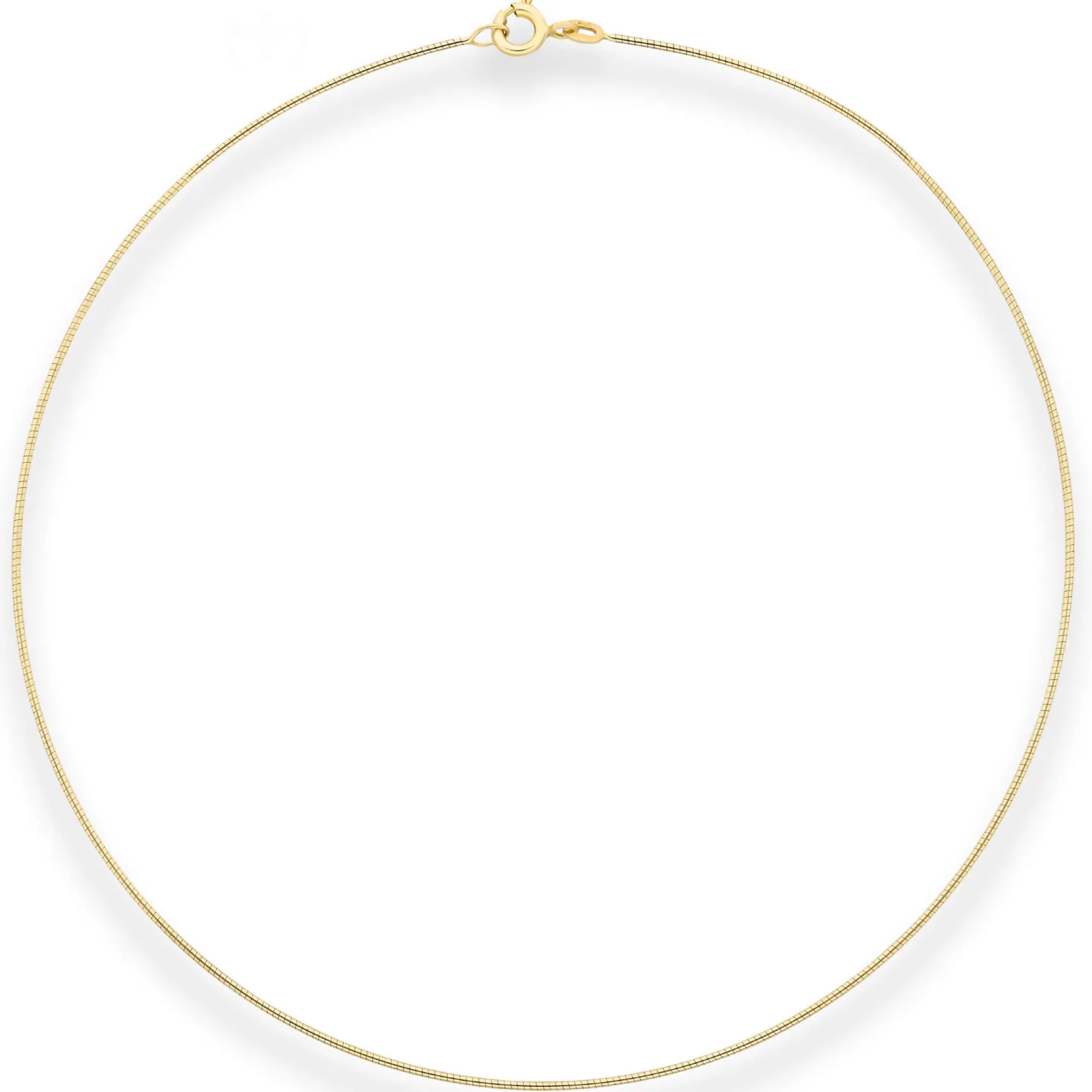 0,8mm Halsreif Tondakette Collier Omegareif Halskette aus 585 Gold Gelbgold 42cm
