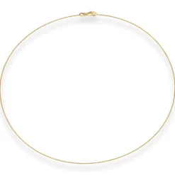 0,8mm Halsreif Tondakette Collier Omegareif Halskette aus 375 Gold Gelbgold 40cm