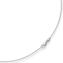 0,8mm Halsreif Tondakette Kette Collier Omegareif aus 750 Gold Weißgold 40cm