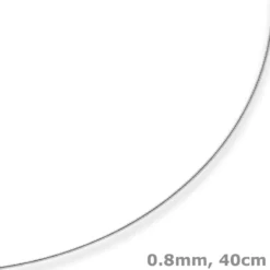 0,8mm Halsreif Tondakette Kette Collier Omegareif aus 750 Gold Weißgold 40cm