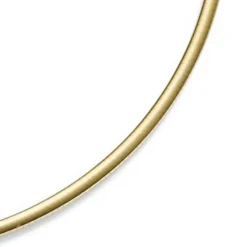 2,5mm Halsreif Wendeomegareif Collier flach, 750 Gold Gelbgold & Weißgold 42cm