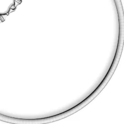 2,5mm Halsreif Wendeomegareif Collier flach, 750 Gold Gelbgold & Weißgold 45cm