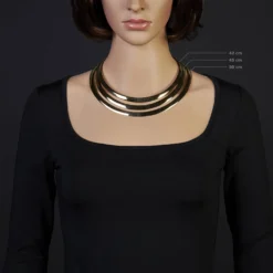 8mm Halsreif Wendeomegareif Collier flach 750 Gold Gelbgold & Weißgold 45cm Damen
