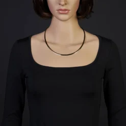 4mm Halsreif Wendeomegareif Collier flach 750 Gold Gelbgold & Weißgold 50cm Damen