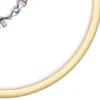 8mm Halsreif Wendeomegareif Collier flach, 585 Gold Gelbgold & Weißgold 42cm