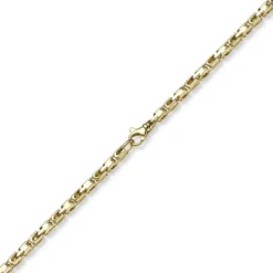 4,5mm Herren Kette Halsschmuck Halskette aus 585 Gold Gelbgold 65cm
