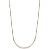 1,5mm Himbeer Collier Halskette aus 750 Rotgold mit Rollos aus 750 Weißgold 42cm