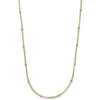 1,5mm Himbeer Collier Halskette aus 750 Gelbgold mit Rollos aus 750 Weißgold 50cm