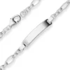 4,6mm Id-Armband Ankerkette-Figaro Schildband Armschmuck aus 925 Silber 19cm