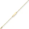 1,5mm Id-Armband Figarokette diamantiert Herz aus 585 Gold Gelbgold 16cm