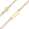 1,9mm Id-Armband Figarokette diamantiert Armschmuck aus 585 Gold Gelbgold 12cm