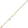 1,9mm Id-Armband Figarokette diamantiert Schildband, Schmetterling 333 Gelbgold