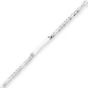 5,9mm Id-Armband Figarokette diamantiert Armschmuck aus 925 Silber 21cm