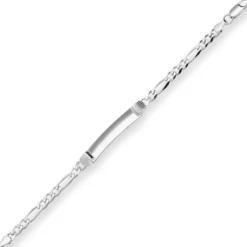 5,7mm Id-Armband Figarokette Silberarmband Armschmuck aus 925 Silber 19cm