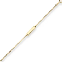 1,7mm Id-Armband Panzerkette Armschmuck aus 585 Gold Gelbgold 14cm