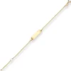 1,1mm Id-Armband Panzerkette Armschmuck aus 585 Gold Gelbgold 13cm