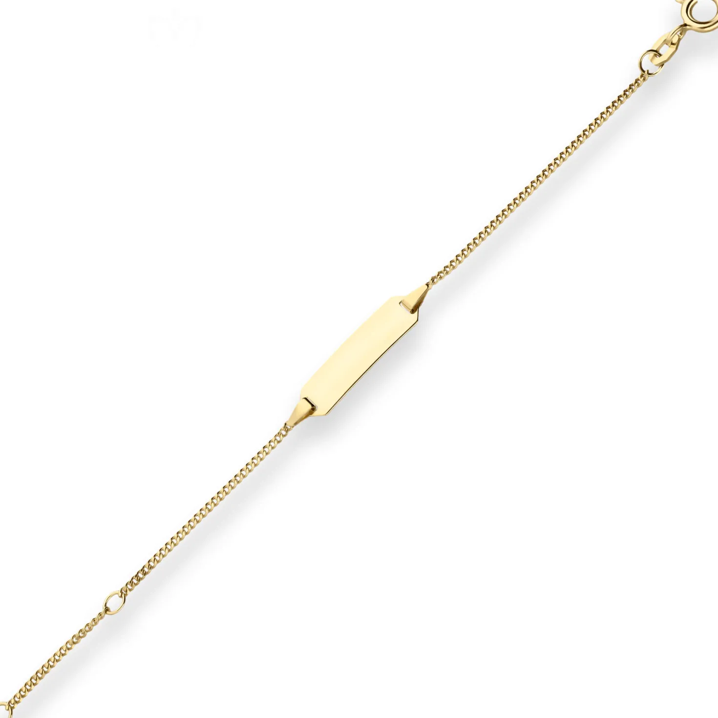 1,4mm Id-Armband Panzerkette Armschmuck aus 585 Gold Gelbgold 14cm
