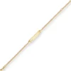 2,1mm Id-Armband Panzerkette Herz Armschmuck aus 750 Gold Gelbgold 16cm