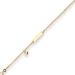 1,7mm Id-Armband Panzerkette Herz Armschmuck aus 333 Gold Gelbgold 14cm