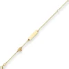 1,4mm Id-Armband Panzerkette Herz mit Engel aus 375 Gold Gelbgold 14cm