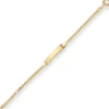 2,4mm Id-Armband Panzerkette Schildband Armschmuck aus 585 Gold Gelbgold 14cm