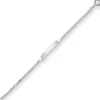 2,4mm Id-Armband Panzerkette Schildband aus 925 Silber rhodiniert 16cm