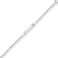 2,4mm Id-Armband Panzerkette Schildband Armschmuck aus 925 Silber 16cm