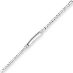 5,4mm Id-Armband Panzerkette Silberarmband Armschmuck aus 925 Silber 21cm