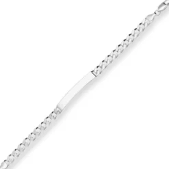 6,5mm Id-Armband Panzerkette Silberarmband Armschmuck aus 925 Silber 19cm