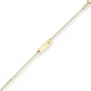 1,4mm Id-Armband Panzerkette Stern Armschmuck aus 585 Gold Gelbgold 14cm